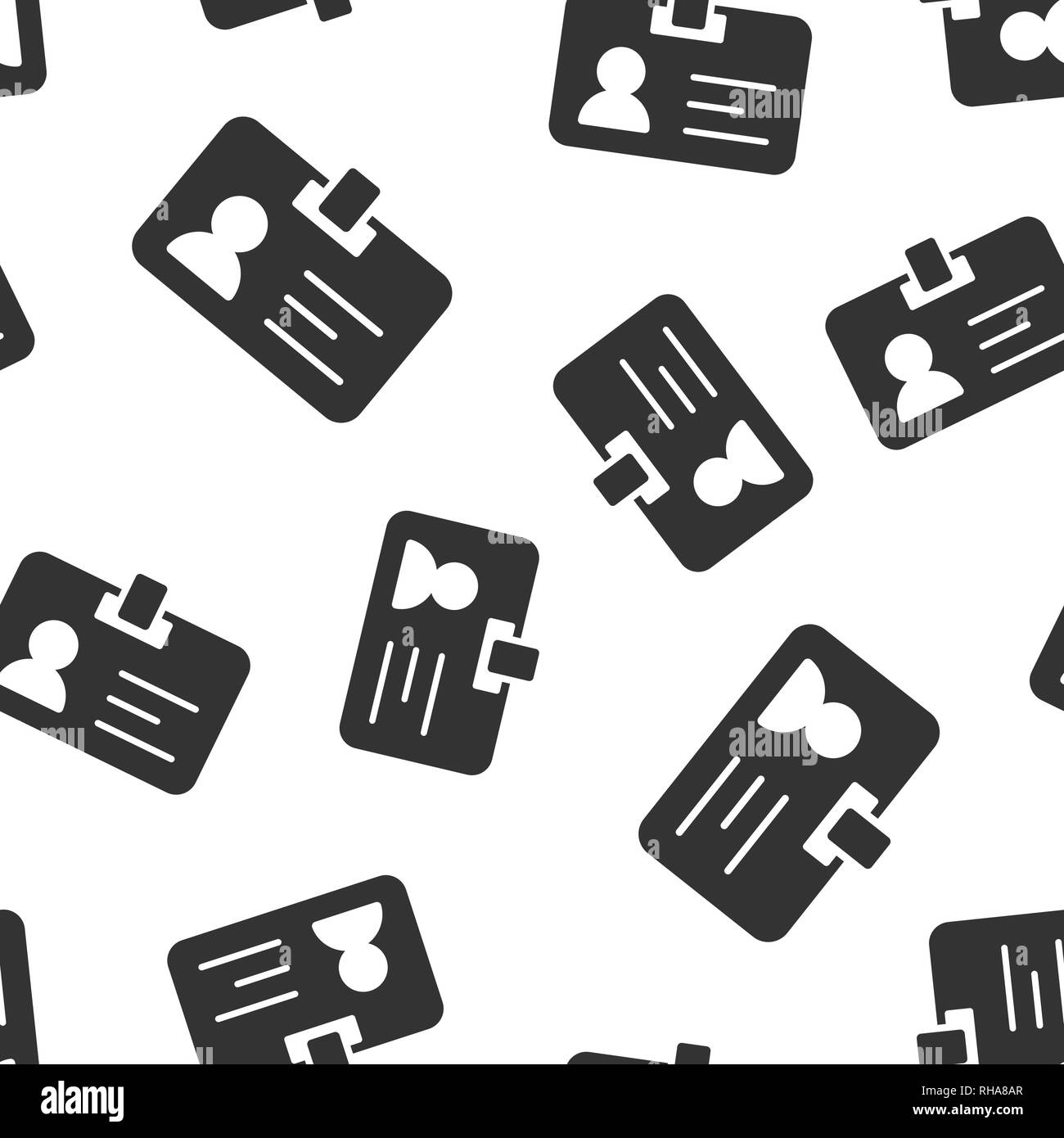 Id card icon seamless pattern background. Identity badge vector ...