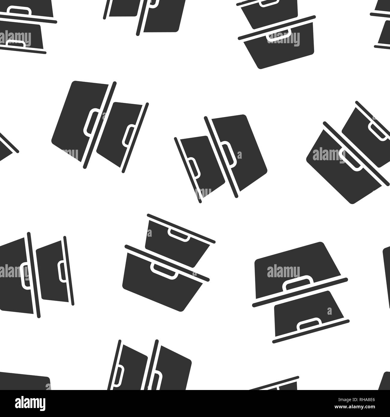 Food container icon seamless pattern background. Kitchen bowl vector ...