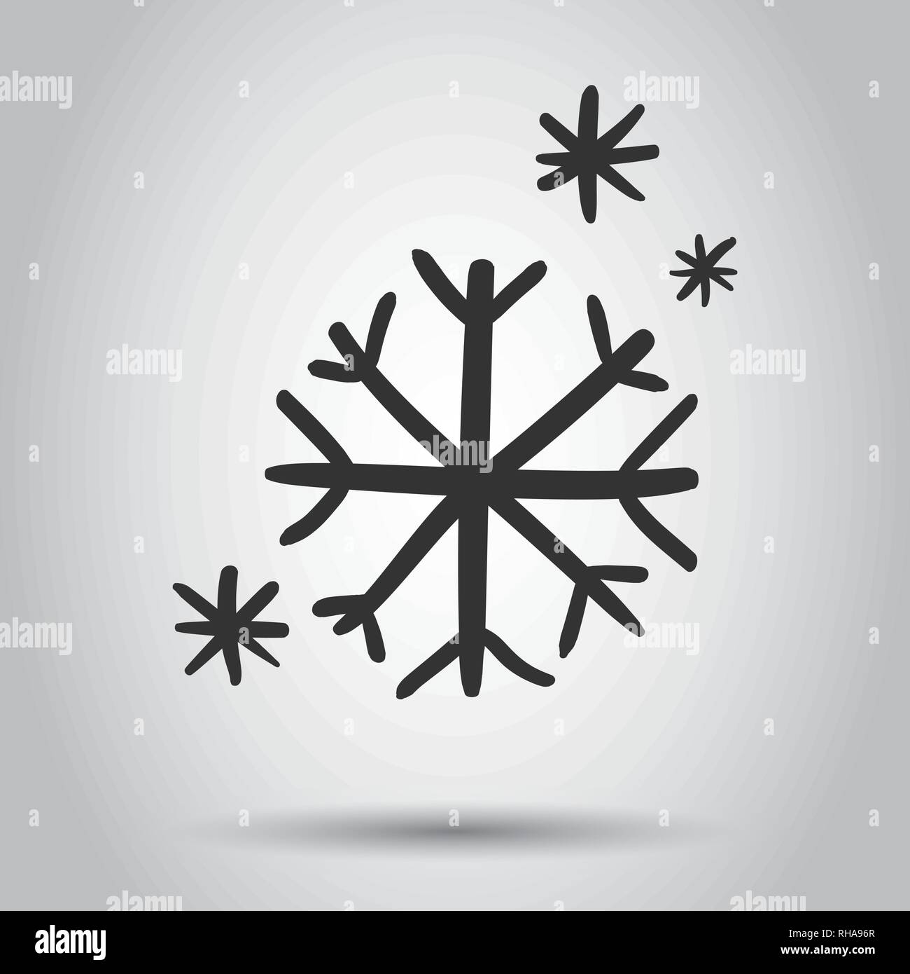 Snow flakes hand draw icon set Stock Vector Image & Art - Alamy