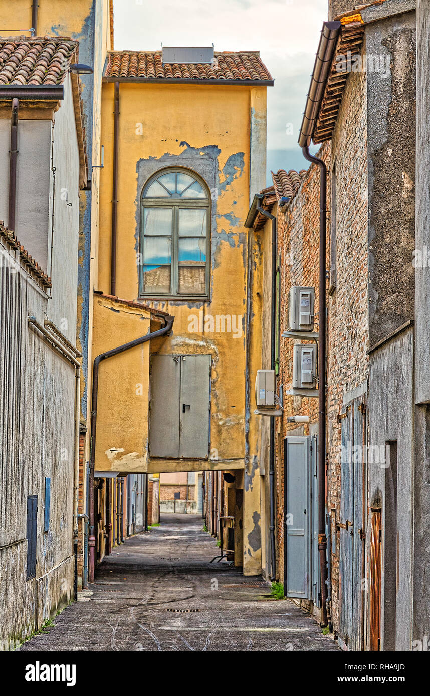 colorful buildings in ancient hamlet of Italian village Stock Photo - Alamy