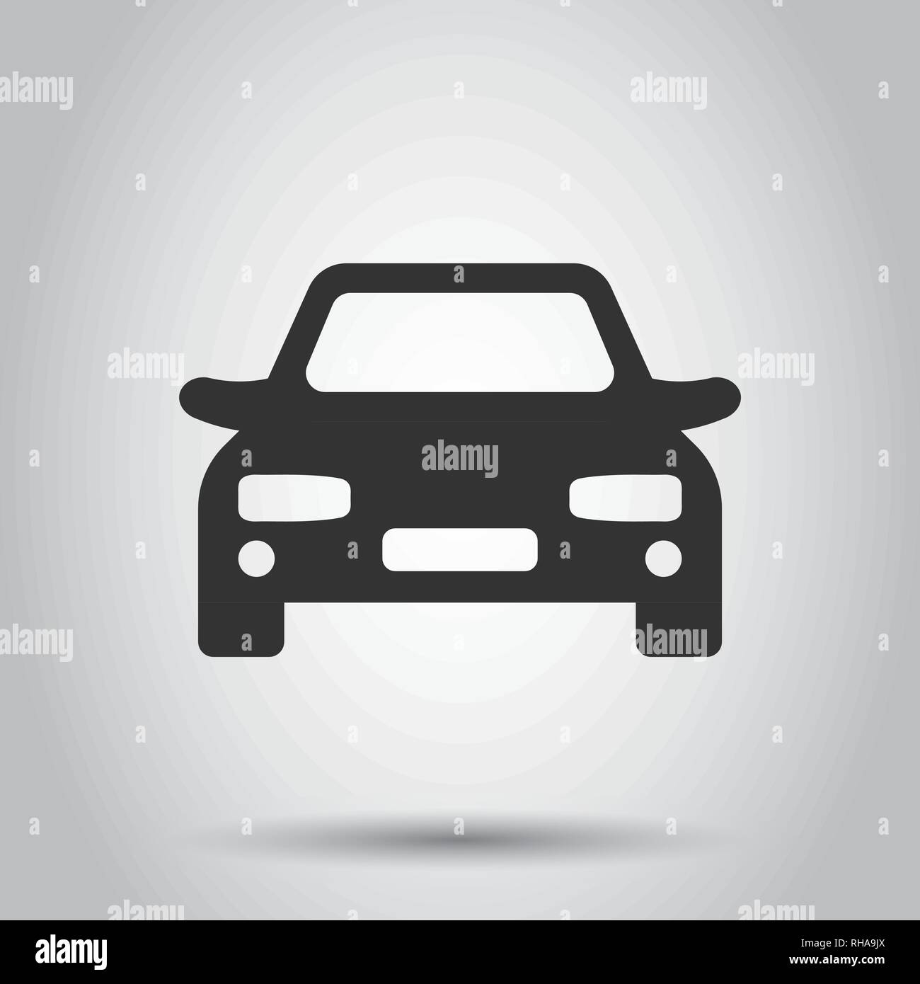Car vector icon in flat style. Automobile vehicle illustration on white ...