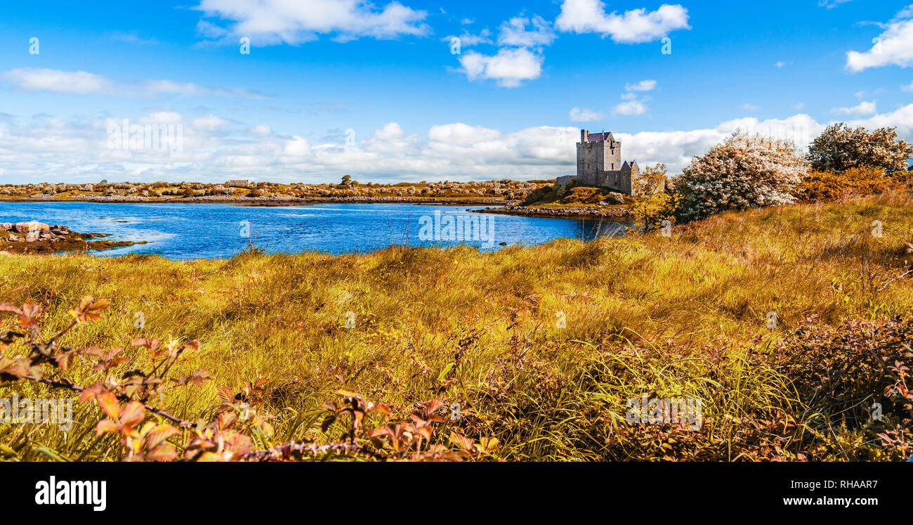 Galway, Kinvara, Ireland Dunguaire Castle in Galway Bay, Ireland Stock