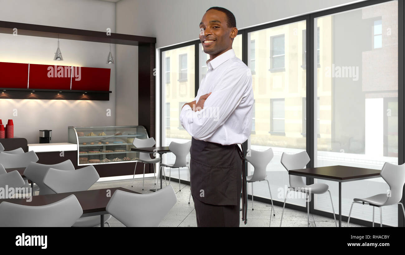 Coffee shop cafe interior restaurant american diner hires stock