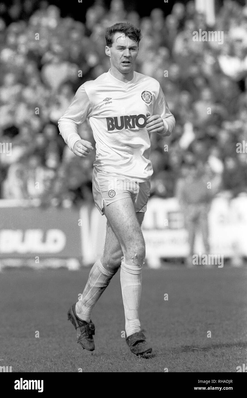 JOHN SHERIDAN, LEEDS UNITED FC, , 1987 Stock Photo