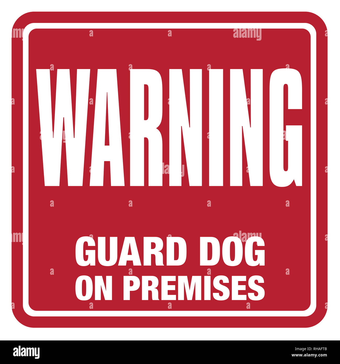 Security System Warning Sign Stock Photo