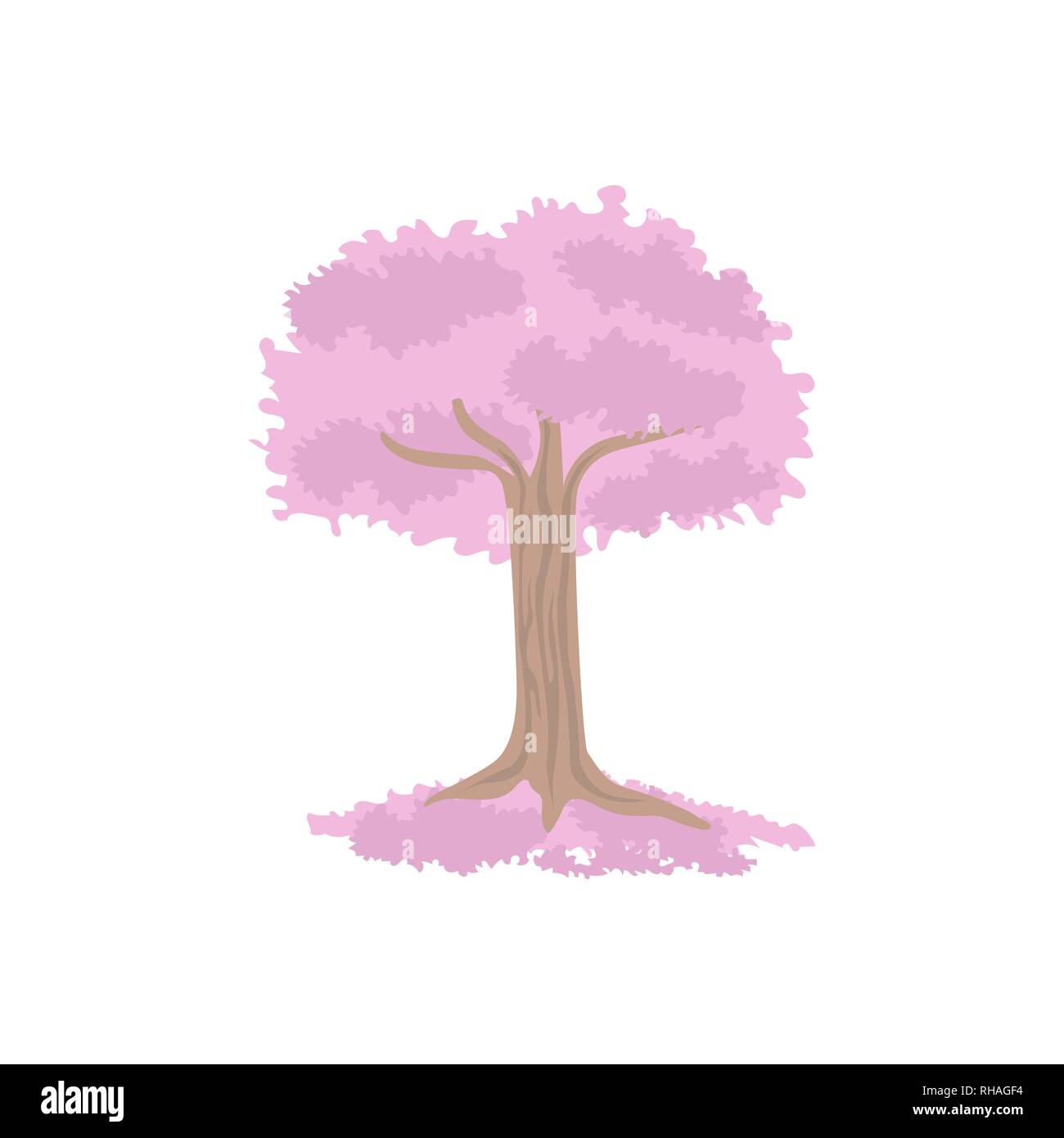 Big cherry tree Stock Vector Images - Alamy