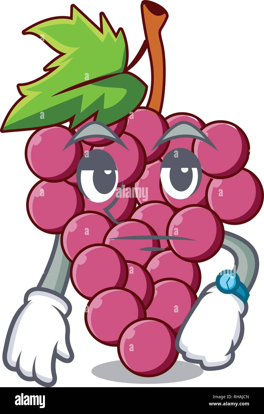 Waiting red grapes fruit in cartoon basket Stock Vector Image & Art - Alamy