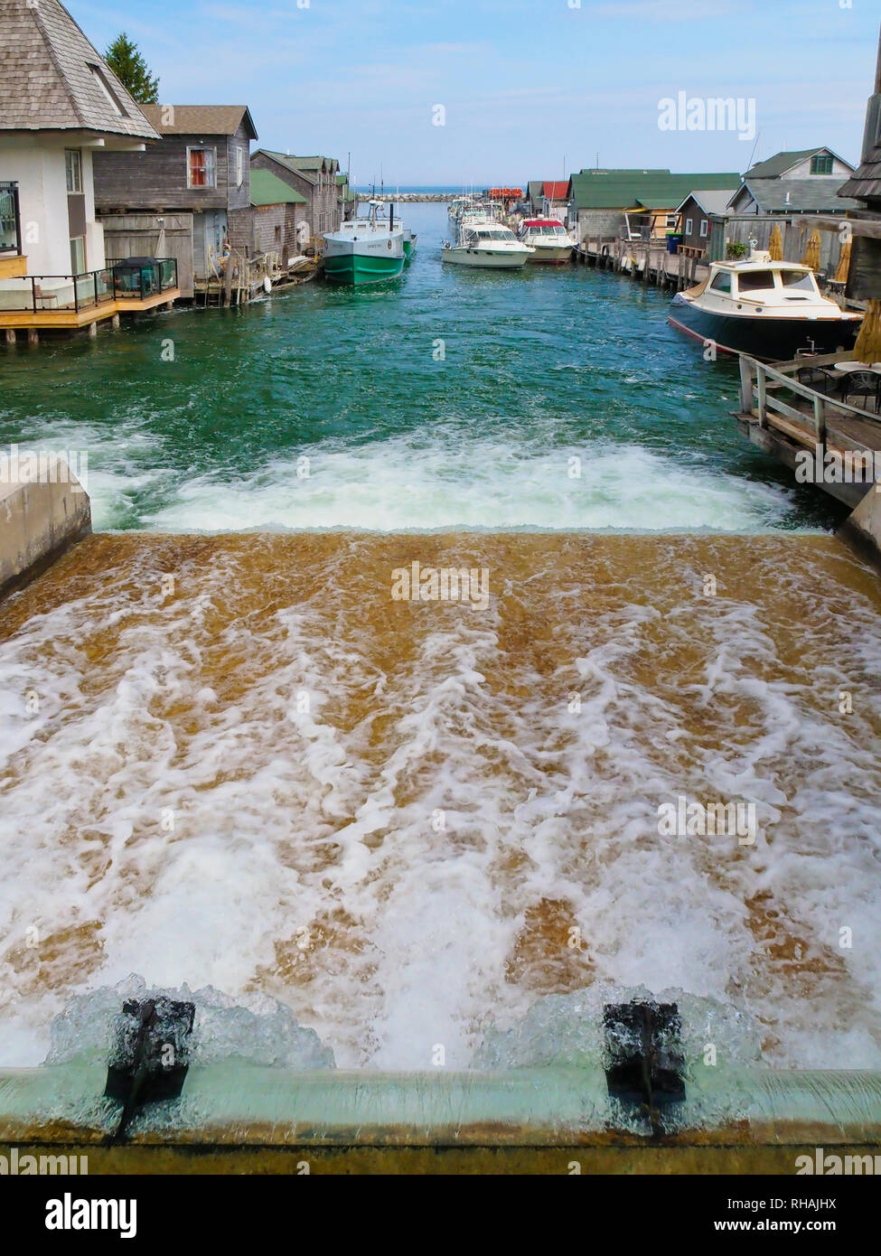 Historic Fishtown, Leland, Leelanau Penninsula, Michigan, USA Stock