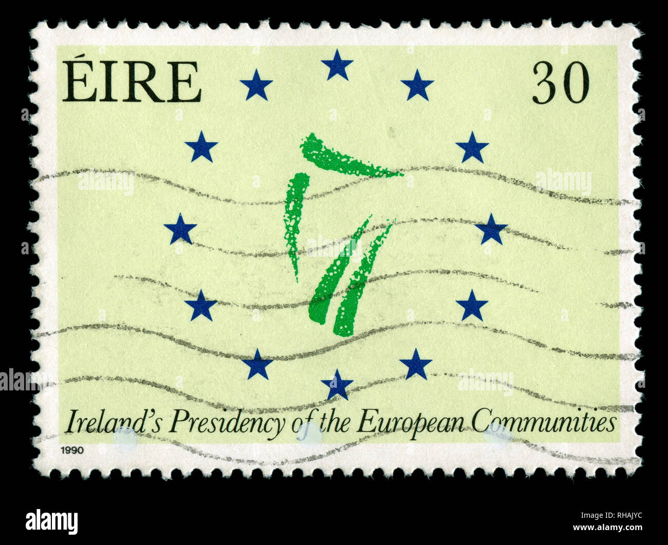 Postage stamp from Ireland in the European Events series issued in 1990 Stock Photo