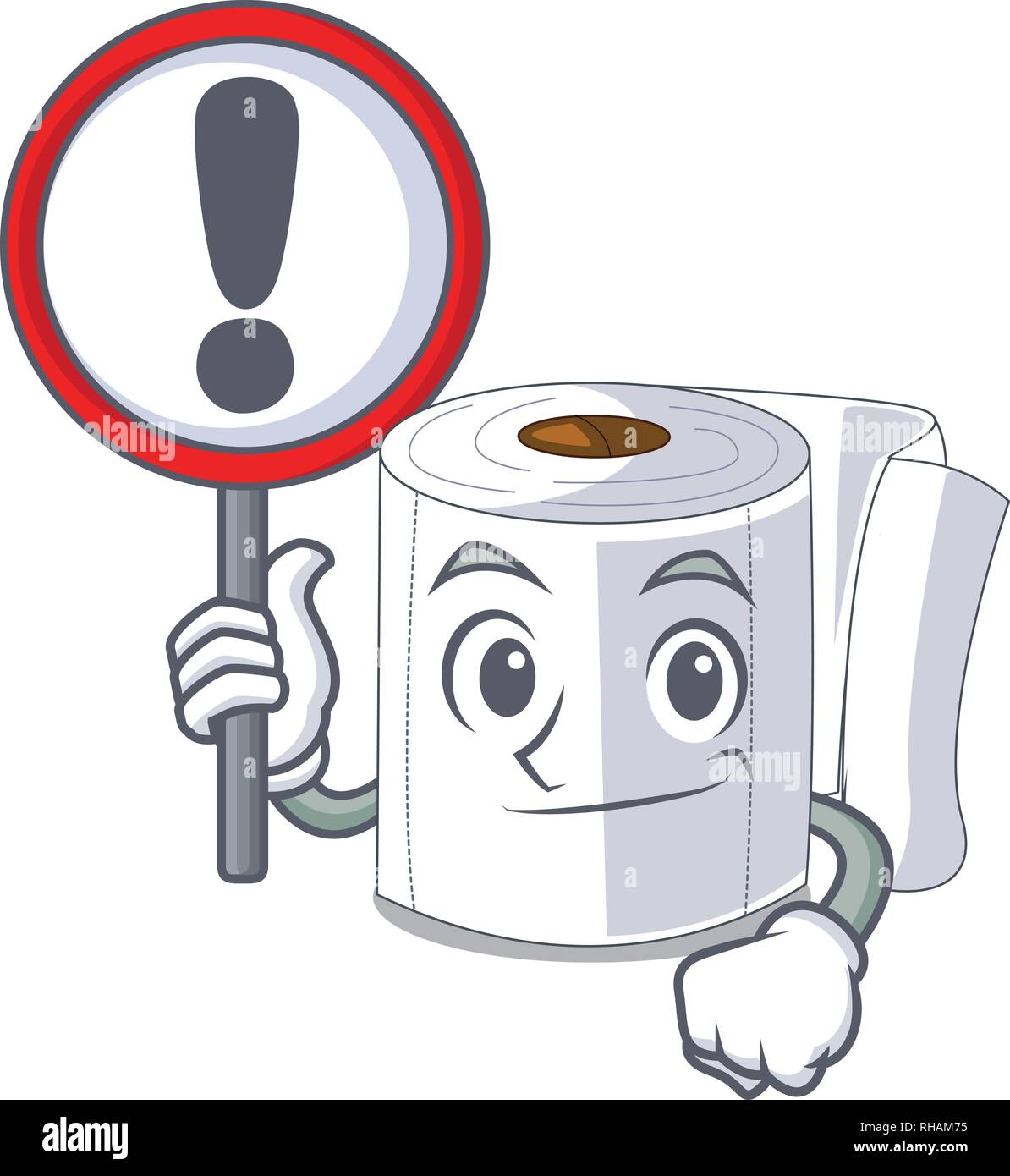 With sign cartoon toilet paper in the bathroom Stock Vector Image & Art -  Alamy
