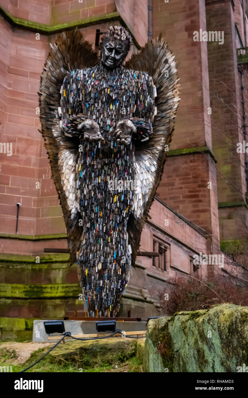 Liverpool Knife Angel 2019 Stock Photo