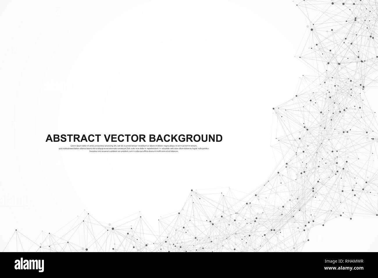 Global network connections with points and lines. Technology vector illustration. Stock Vector