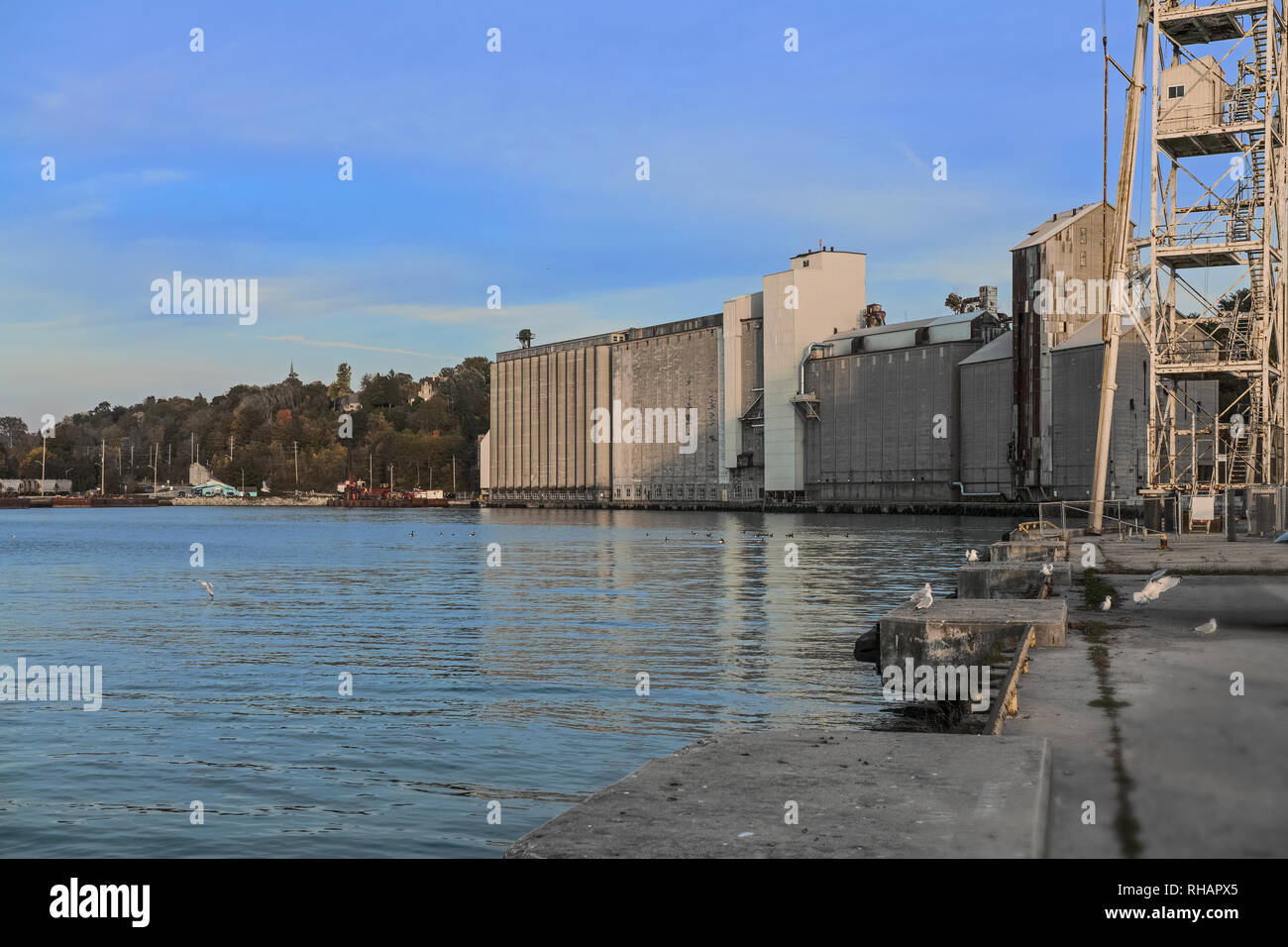 View of the Goderich Port in Ontario, Canada. Stock Photo