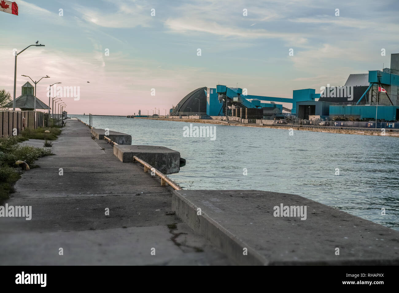 View of the Goderich Port in Ontario, Canada. Stock Photo