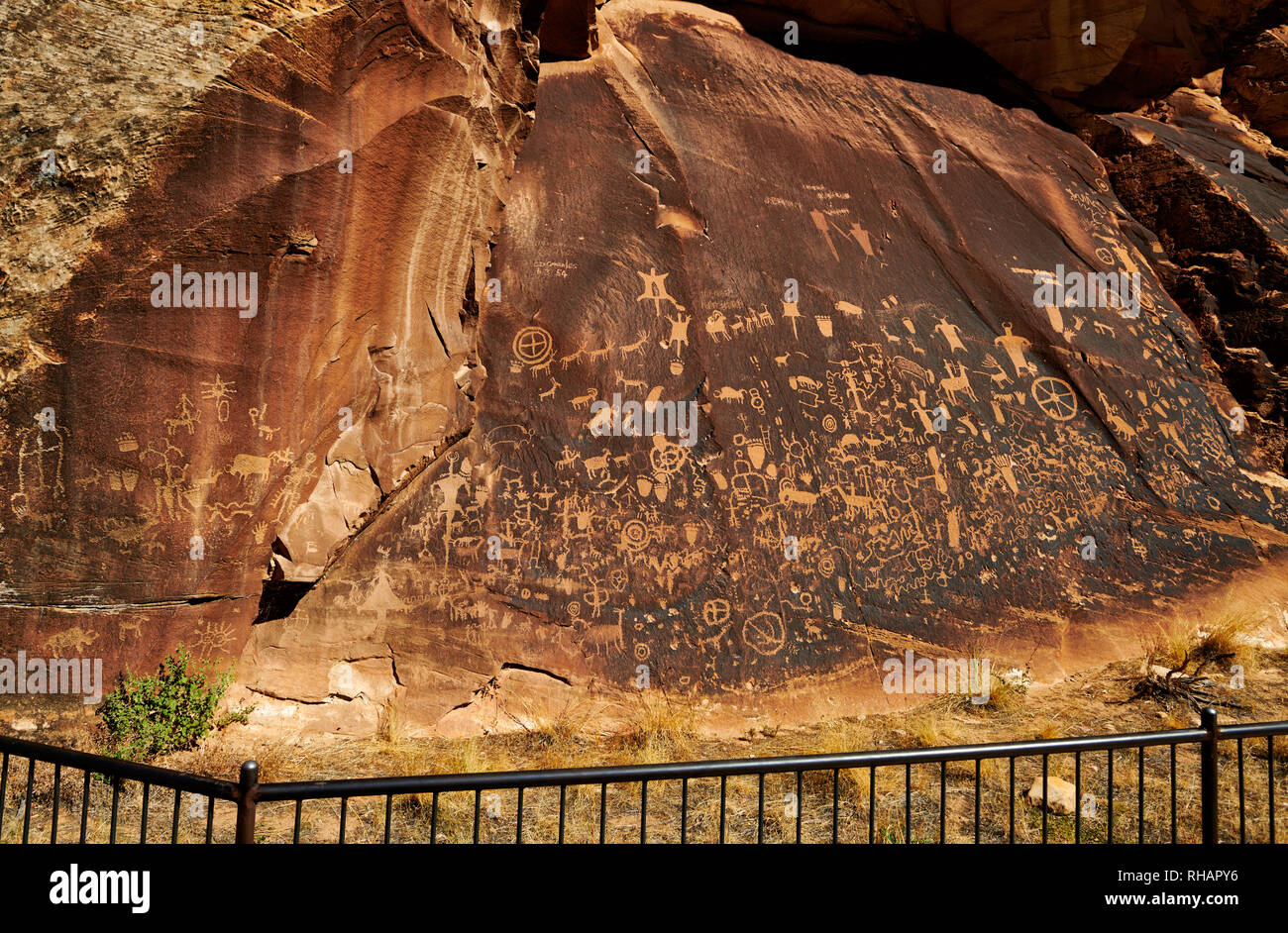 Newspaper Rock State Historical Monument, Utah, USA, North America Stock Photo