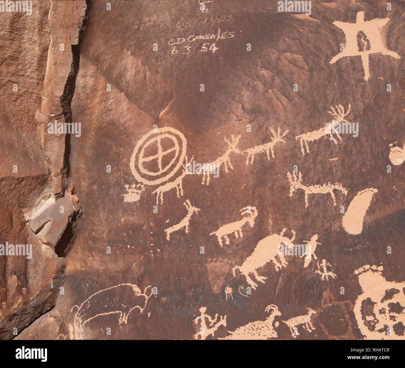 Indian rock art vandalism hi-res stock photography and images - Alamy