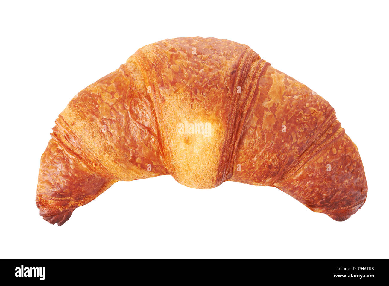 Fresh croissant isolated on white background Stock Photo
