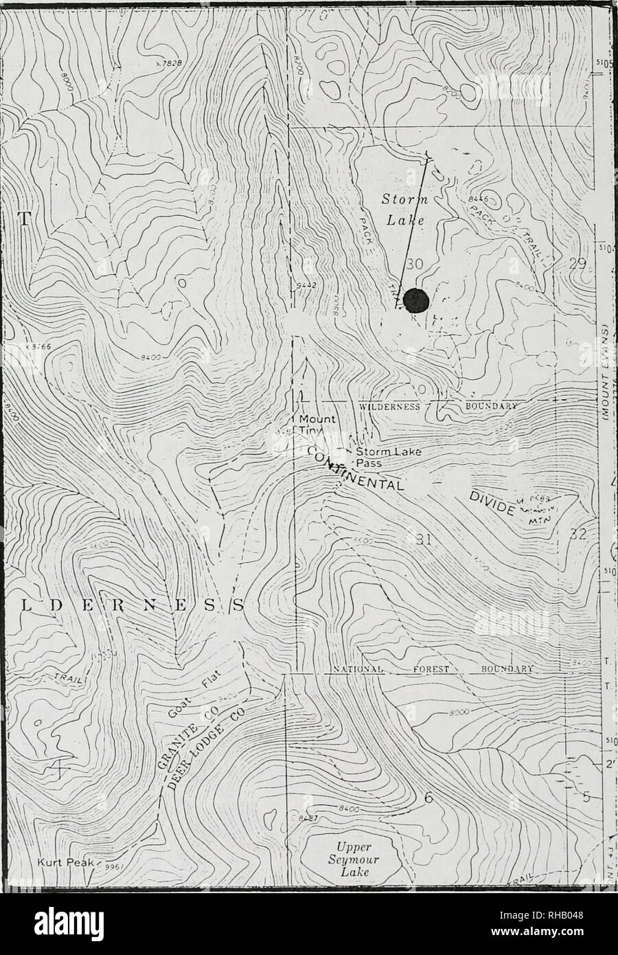 . Botanical survey of the Goat Flat proposed research natural area, Deerlodge National Forest. Rare plants; Natural areas; Botany. 25. Location of Gentiana prostrata in the Goat Flat PRNA,. Please note that these images are extracted from scanned page images that may have been digitally enhanced for readability - coloration and appearance of these illustrations may not perfectly resemble the original work.. Achuff, P. L; Roe, Lisa Schassberger; Montana Natural Heritage Program. Helena, Mont. : Montana Natural Heritage Program Stock Photo