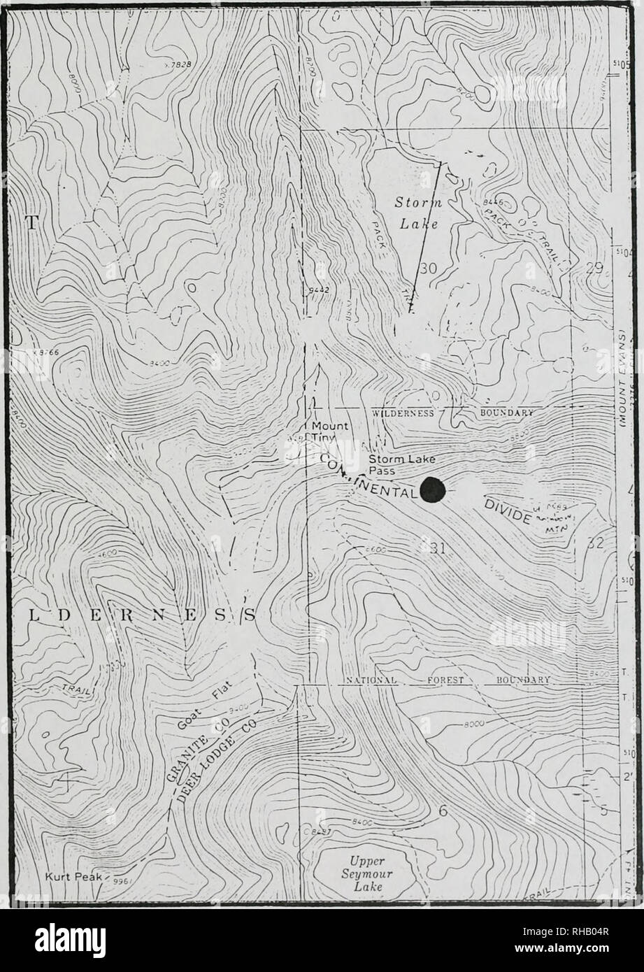 . Botanical survey of the Goat Flat proposed research natural area, Deerlodge National Forest. Rare plants; Natural areas; Botany. 24. Location of Carex maritima in the Goat Flat PRNA.. Please note that these images are extracted from scanned page images that may have been digitally enhanced for readability - coloration and appearance of these illustrations may not perfectly resemble the original work.. Achuff, P. L; Roe, Lisa Schassberger; Montana Natural Heritage Program. Helena, Mont. : Montana Natural Heritage Program Stock Photo