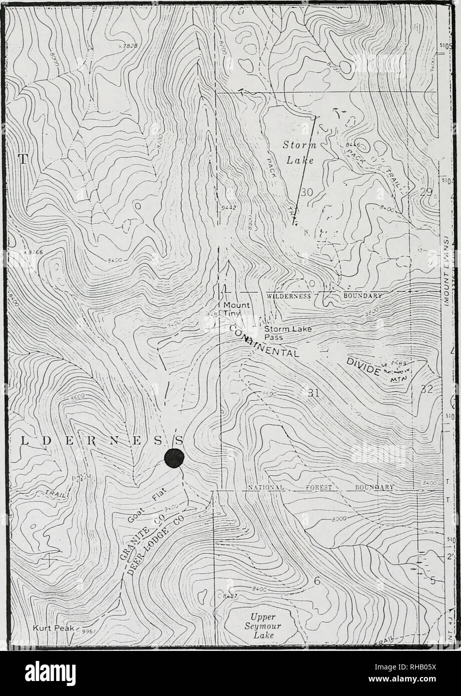 . Botanical survey of the Goat Flat proposed research natural area, Deerlodge National Forest. Rare plants; Natural areas; Botany. 23. Location of Antennaria densifolia in the Goat Flat PRNA.. Please note that these images are extracted from scanned page images that may have been digitally enhanced for readability - coloration and appearance of these illustrations may not perfectly resemble the original work.. Achuff, P. L; Roe, Lisa Schassberger; Montana Natural Heritage Program. Helena, Mont. : Montana Natural Heritage Program Stock Photo