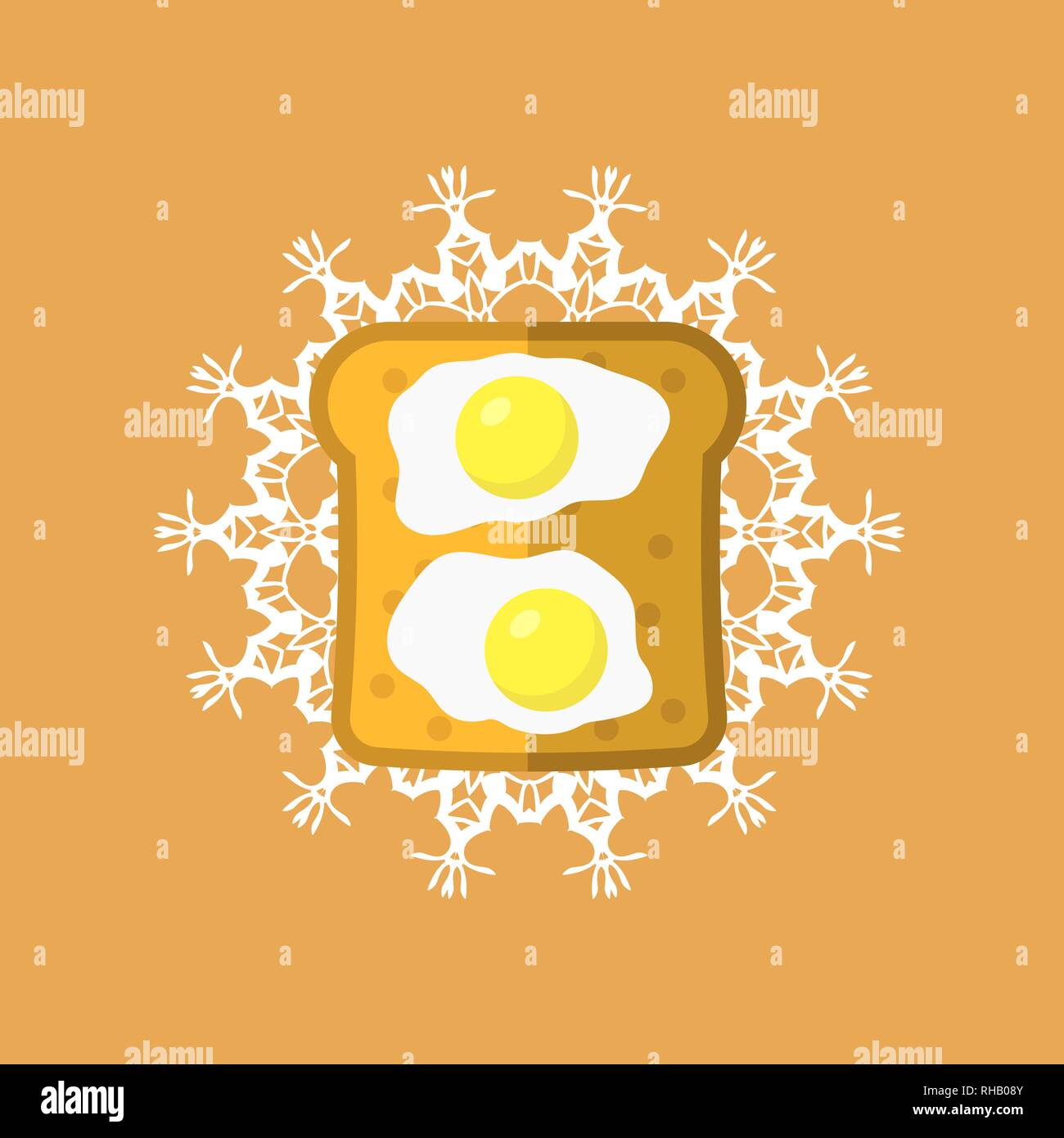 Eggs and Bread Stock Vector