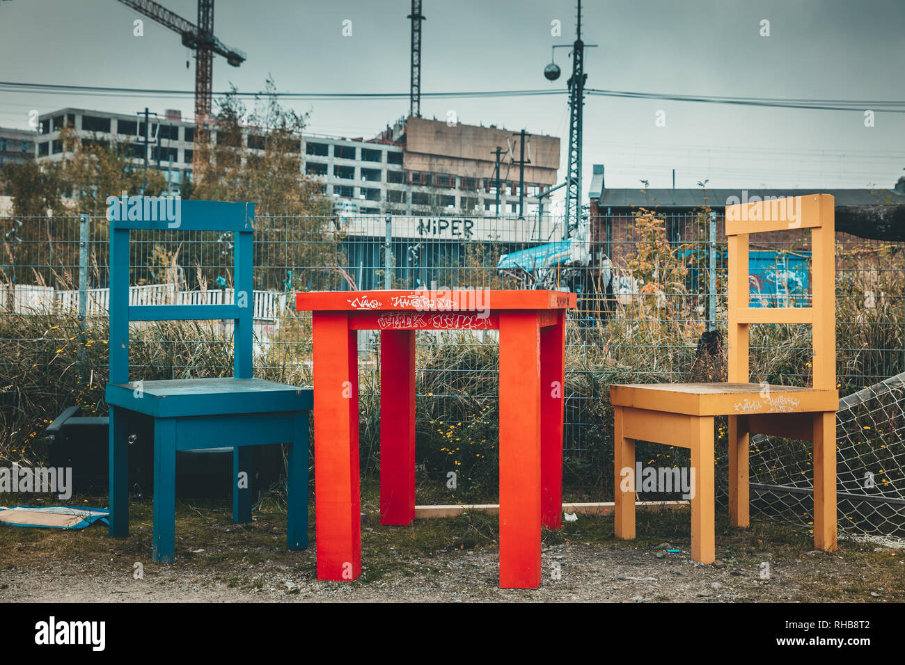 big chairs of Art Stock Photo Alamy