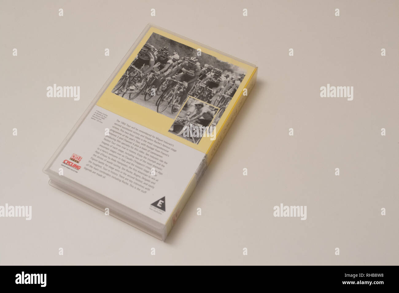 VHS tape cassette of the 1992 Tour de France Stock Photo