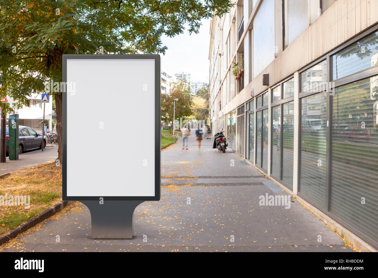 Blank street billboard poster stand Stock Photo - Alamy