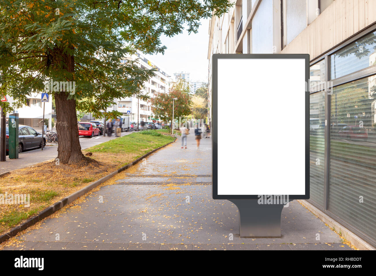 Blank street billboard poster stand Stock Photo - Alamy