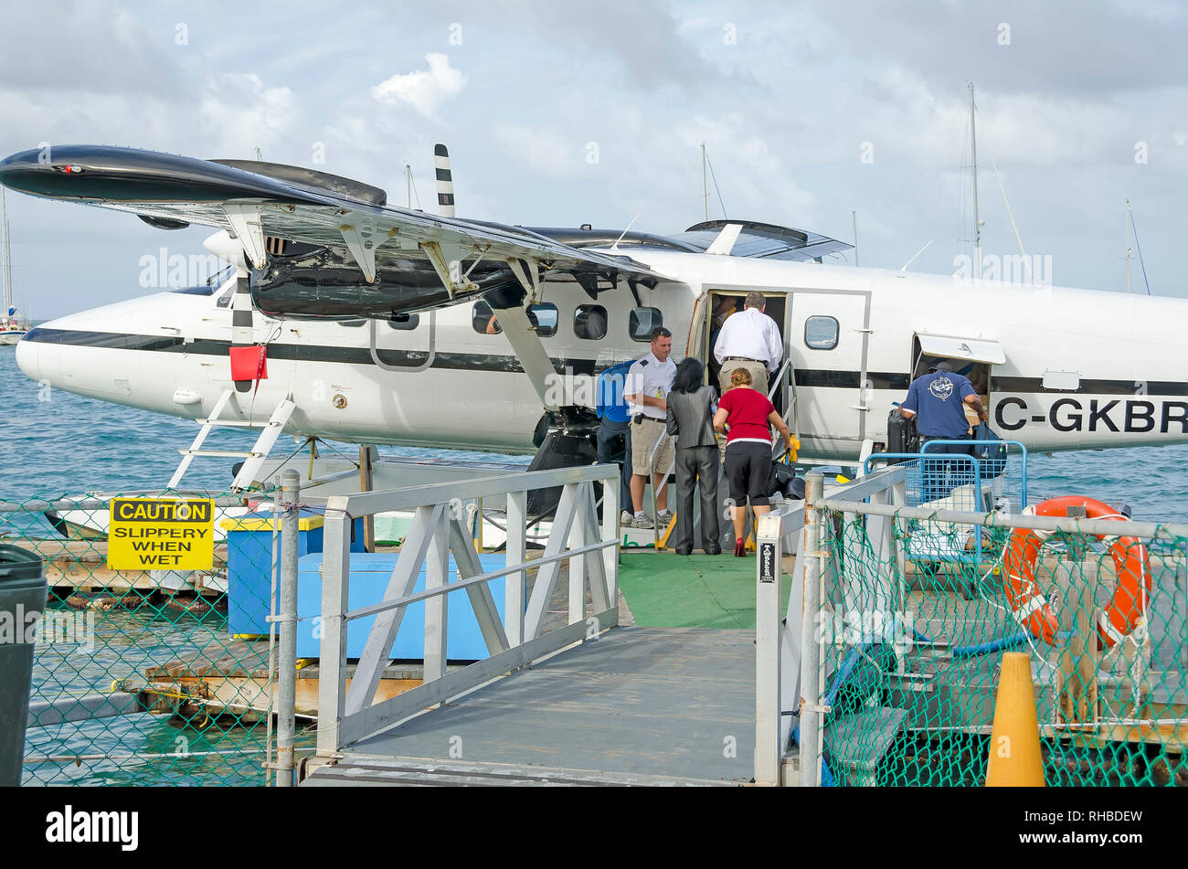 Christiansted Harbor Seaplane Base Saint Croix, U.S.Virgin Islands Stock Photo