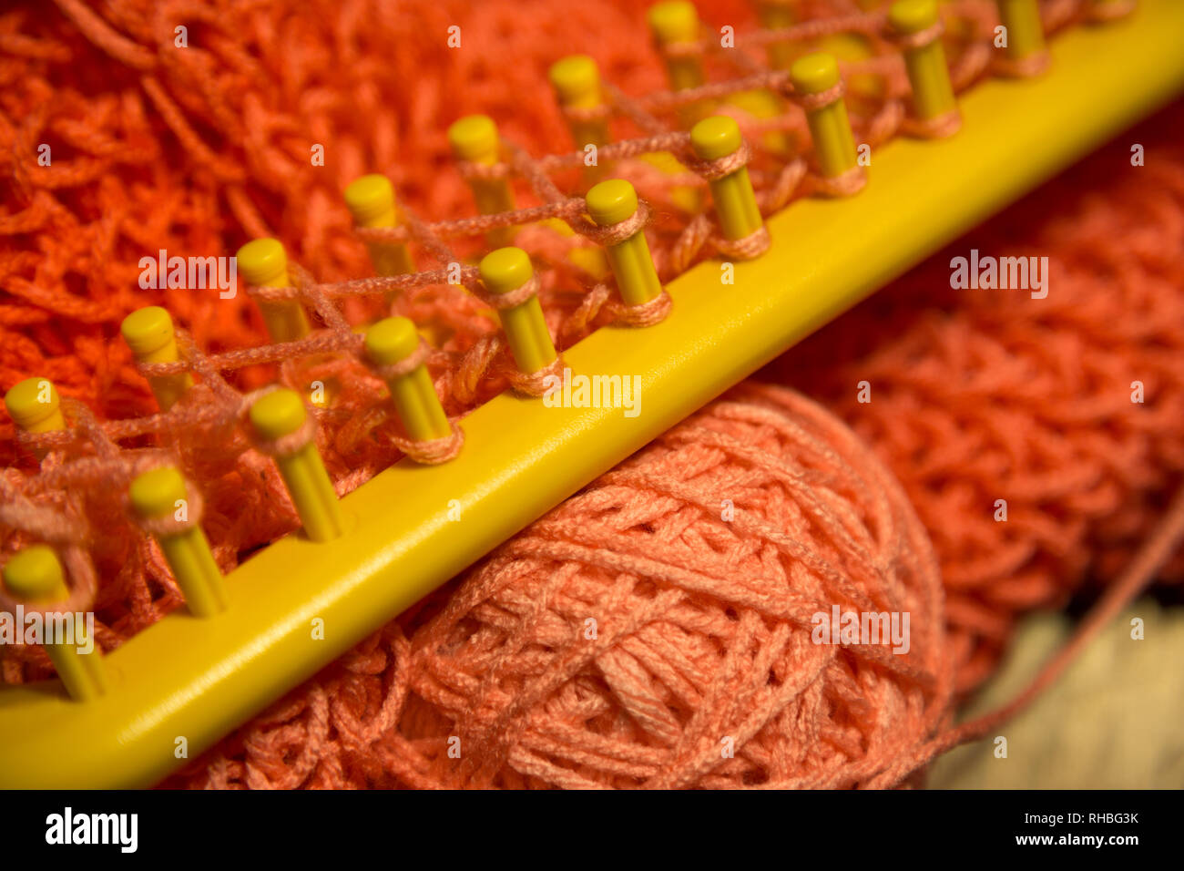 Form Knitting. Stock Photo