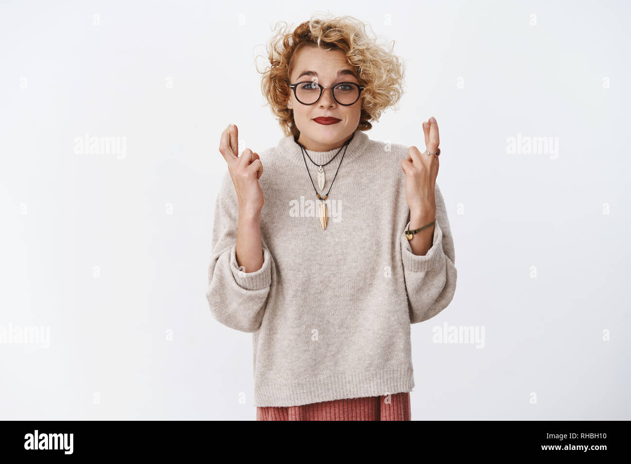 Hopeful Charming And Optimistic Cute Young European Female