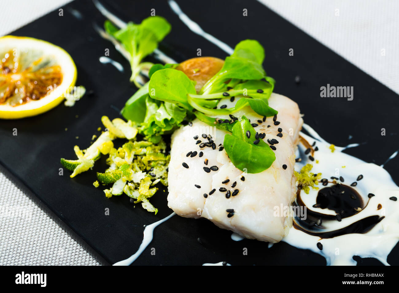 French Style Cod Fish Recipe of French-style cod: stew 250g cod fillet with white wine, cream ...