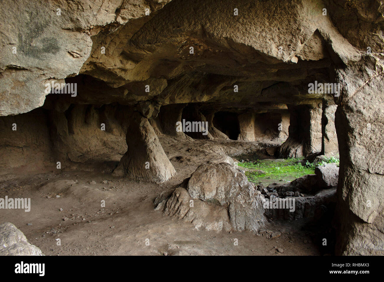 Unfinished Cave, Aurangabad caves, Aurangabad, Maharashtra, India Stock Photo