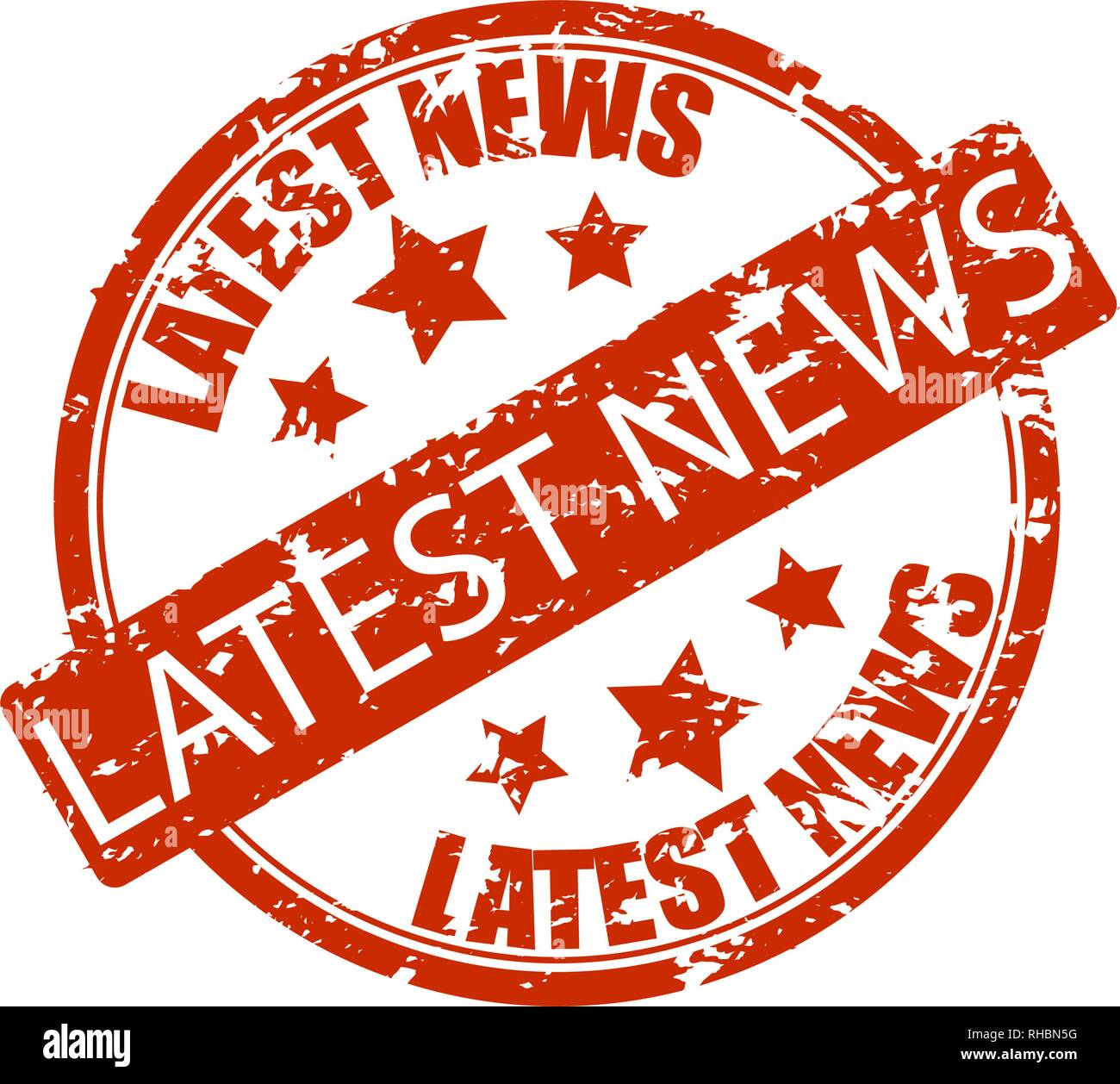 Latest news rubber stamp isolated on white. Icone news, vector latest news icon, latestnews illustration Stock Vector