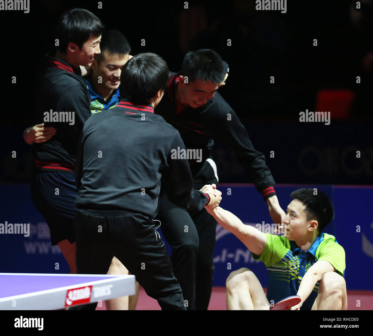Beijing China 2nd Feb 2019 Players Of Tianjin Celebrate After