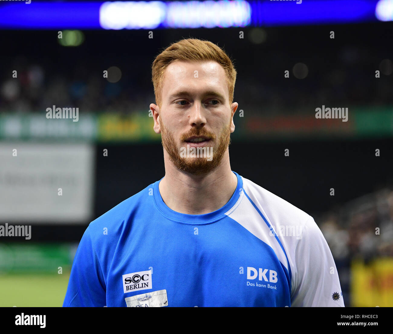 Berlin, Germany. 01st Feb, 2019. ISTAF Indoor, discus throwing, mixed, in the Mercedes-Benz Arena: Christoph Harting (Germany). Credit: Soeren Stache/dpa/Alamy Live News Stock Photo