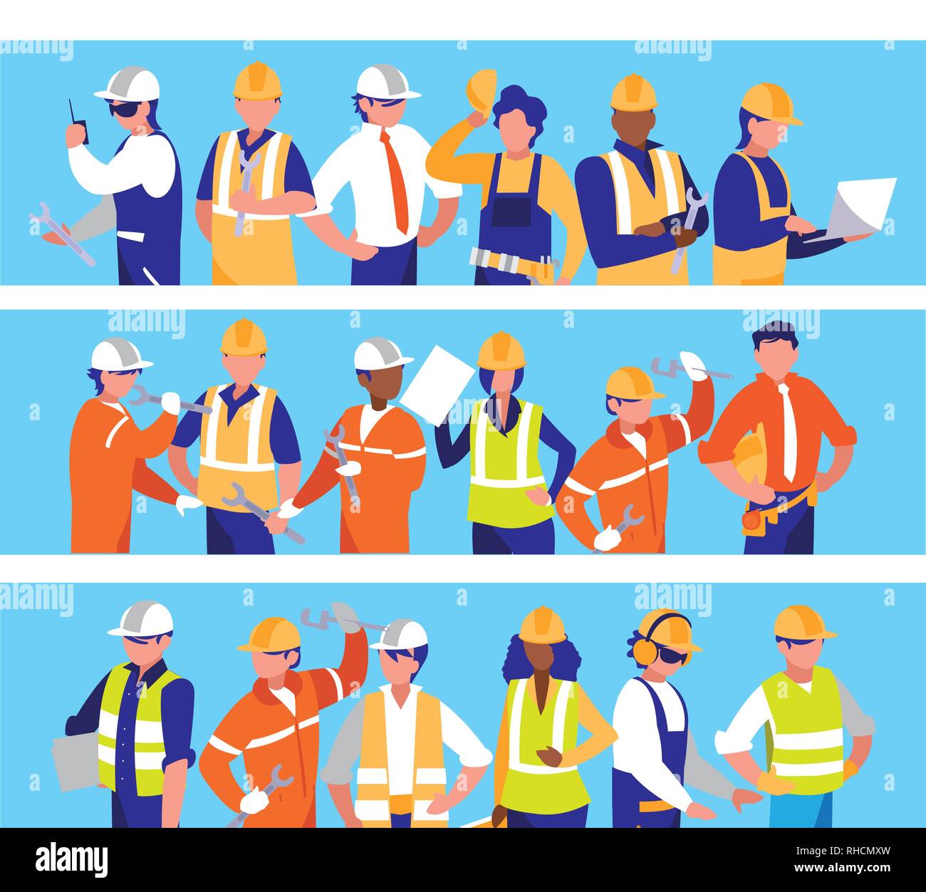 team workers people characters vector illustration design Stock Vector