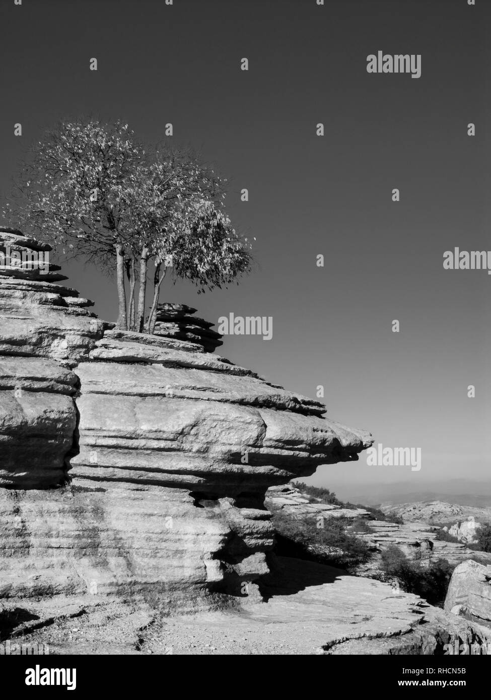 El Torcal, limestone rock formations near Antequera in Andalusia, Spain Stock Photo
