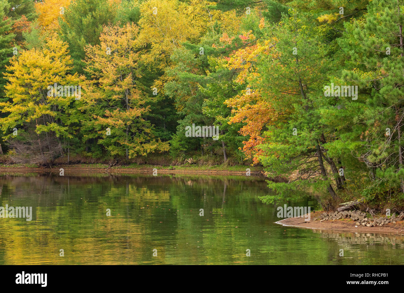 Autumn on the Rainbow Flowage in northern Wisconsin Stock Photo Alamy