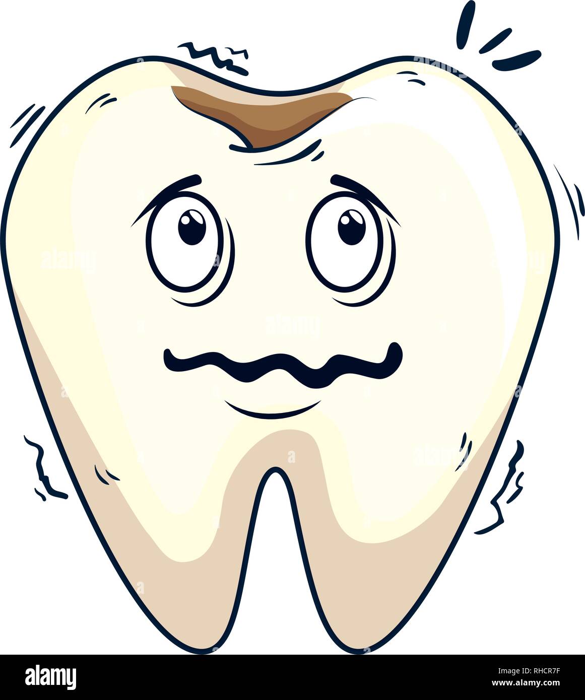 comic tooth sad kawaii character Stock Vector Image & Art - Alamy