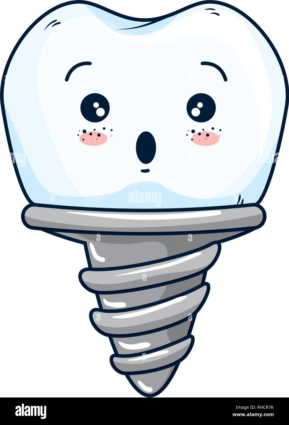 comic tooth implant kawaii character Stock Vector Image & Art - Alamy