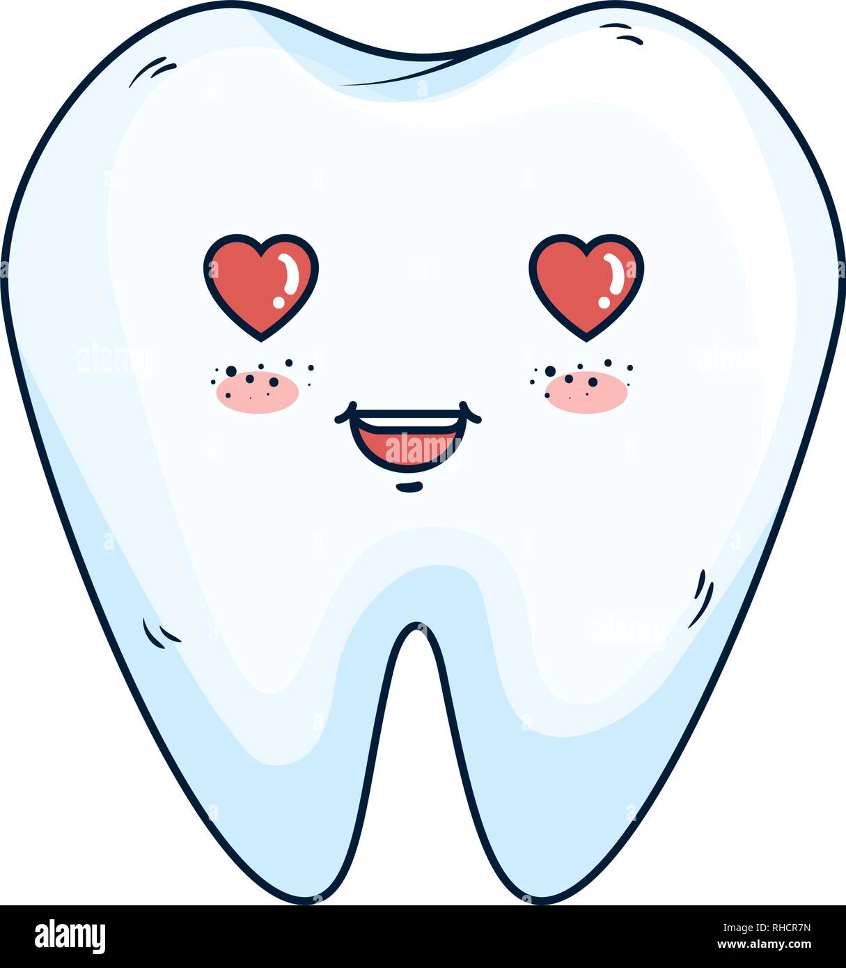 comic tooth with heart kawaii character Stock Vector Image & Art - Alamy
