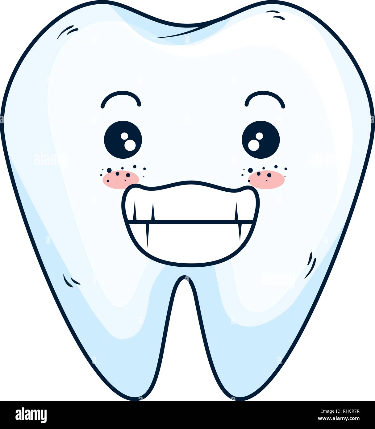 comic tooth happy kawaii character Stock Vector Image & Art - Alamy