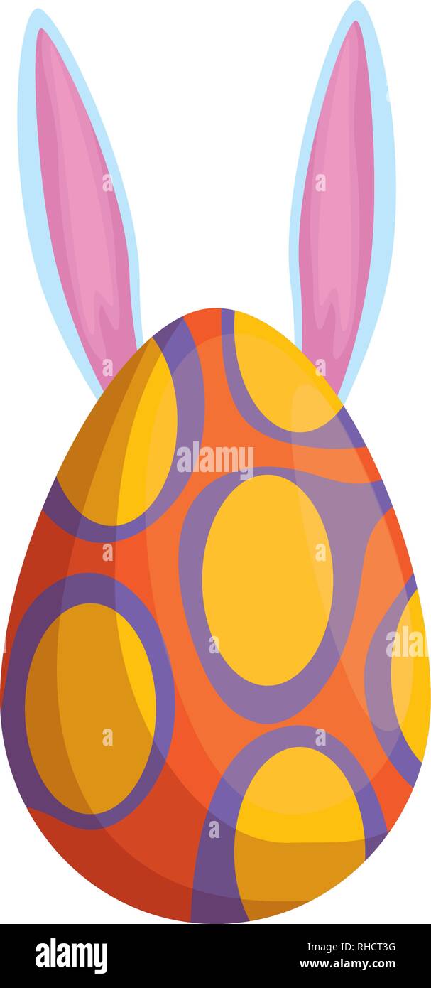 egg painted with rabbit ears easter icon Stock Vector Image & Art - Alamy