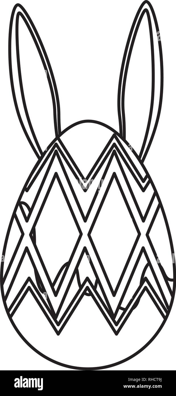 egg painted with rabbit ears easter icon Stock Vector Image & Art - Alamy