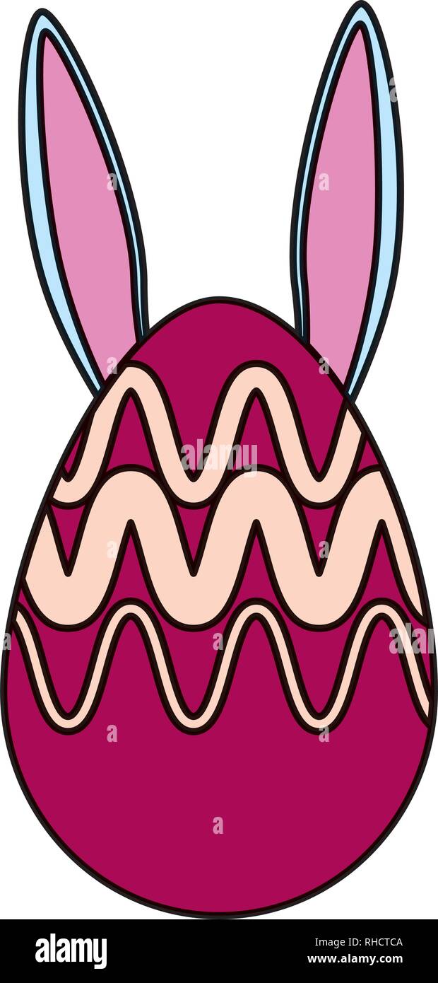 egg painted with rabbit ears easter icon Stock Vector Image & Art - Alamy