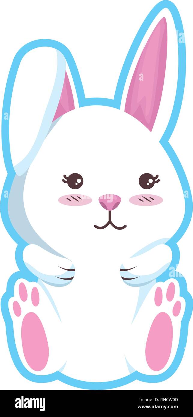 cute rabbit character icon Stock Vector Image & Art - Alamy