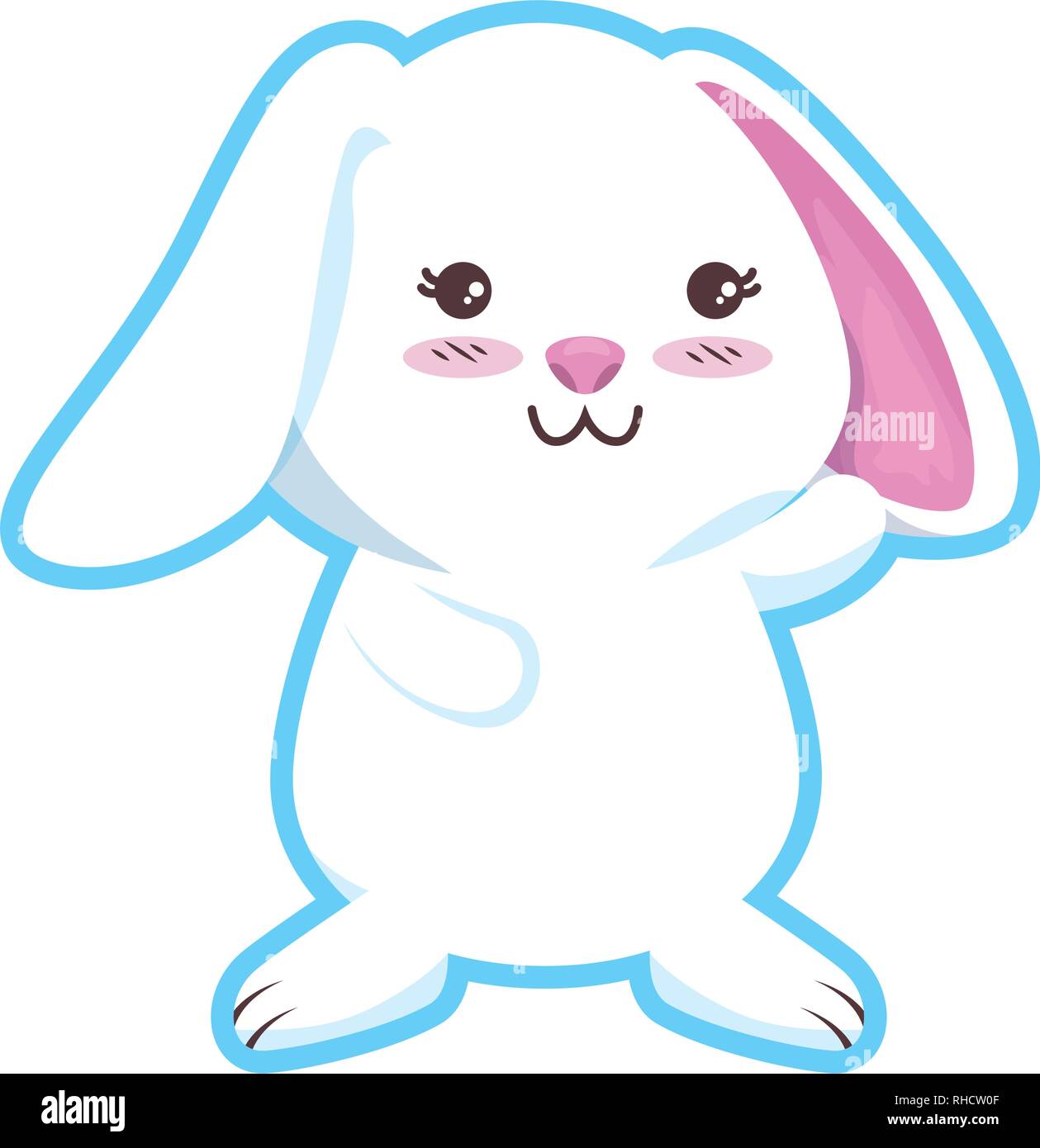cute rabbit character icon Stock Vector Image & Art - Alamy