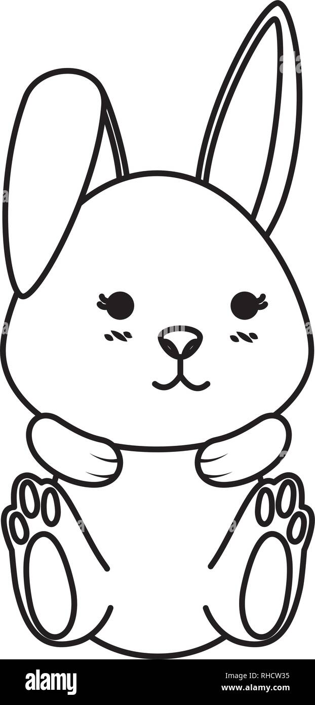 cute rabbit character icon Stock Vector Image & Art - Alamy